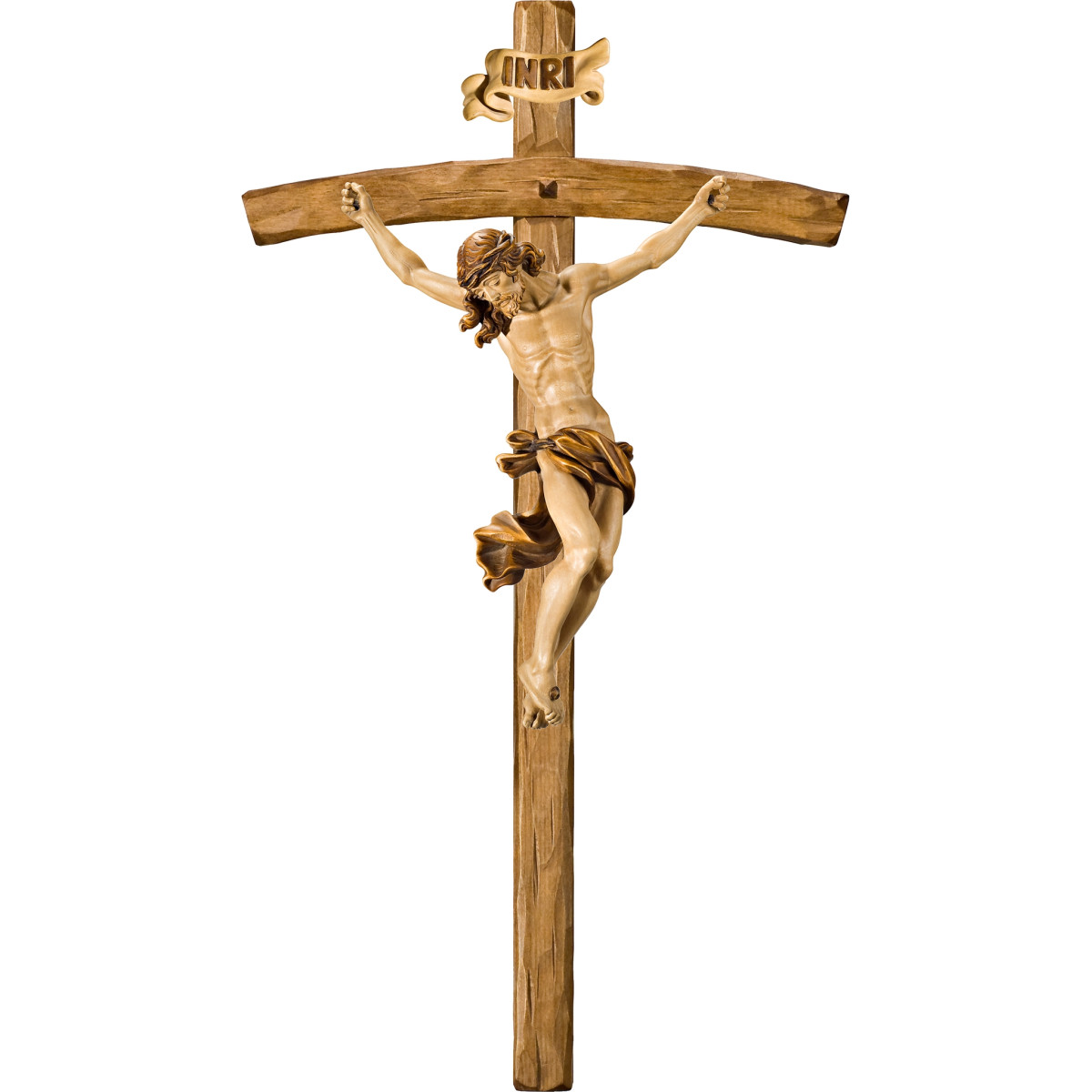 Cristo Barroco en cruz arqueada